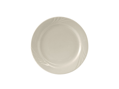 Tuxton YEA-062 6-1/4" Ceramic American White/Eggshell Round Plate (3 Dozen Per Case)