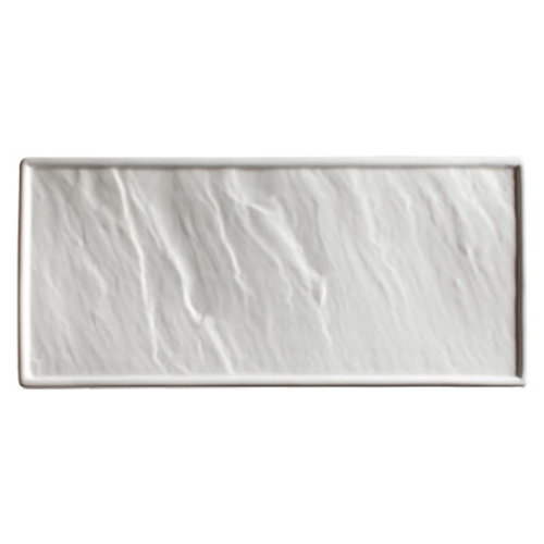 Winco WDP001-201 Porcelain Creamy White Rectangular Platter (4 Each Per Pack)