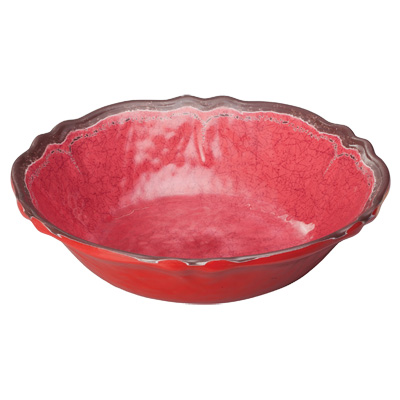 Winco WDM001-507 13-3/4" 3 qt Plastic Red Round Bowl (12 Each Per Case)