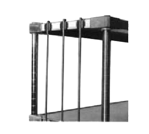 Metro R72Fc Super Erecta Rod & Tabs For Solid Shelves 72" Chrome