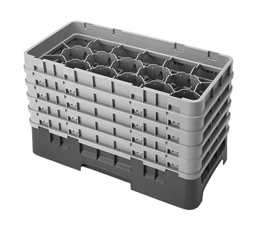 Cambro 17HS958119 Camrack Glass Rack With (5) Soft Gray Extenders - 2 Cases