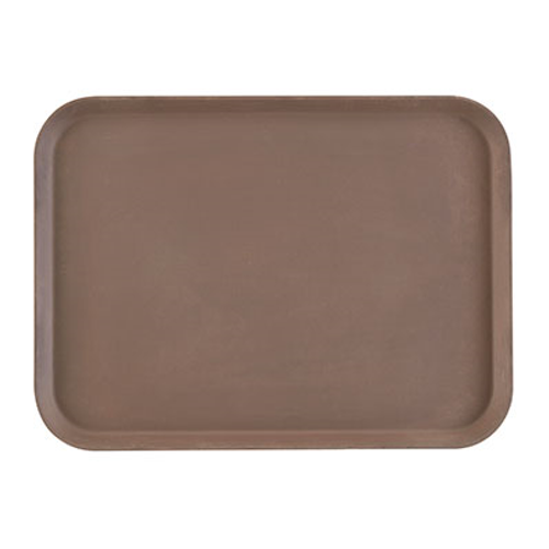 Cambro 1520CT138 15" x 20.25" Fiberglass Tavern Tan Rectangular Camtread Serving Tray