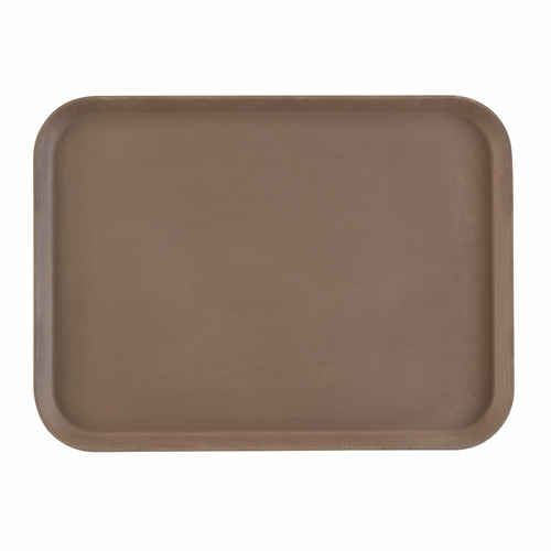 Cambro 1520CT138 15" x 20.25" Fiberglass Tavern Tan Rectangular Camtread Serving Tray - 12/Case