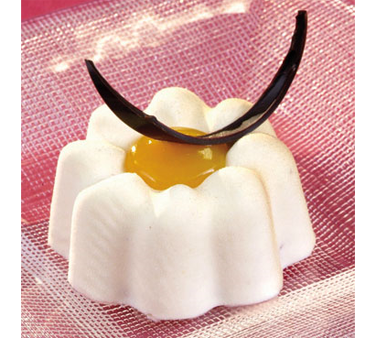 Matfer Bourgeat 336034 Flexipan Bavarois Mold 18 Per Sheet 3-3/8 Oz. Capacity 3" Dia. x 1-3/8"H Food Grade Silicone