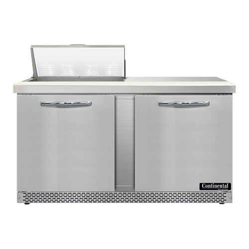 Continental Refrigerator SW60N8-FB 60" W Two-Section Two Door Sandwich Unit