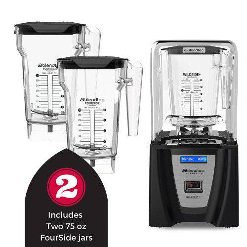 Blendtec C825C11Q-B1GB1A 3.8 HP Connoisseur 825 Blender Package with Two 75 Oz. FourSide Jars