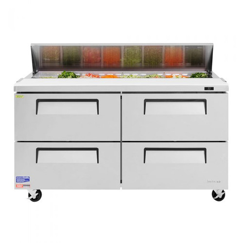 Turbo Air TST-60SD-D4-N 60.25" W Two-Section Four Drawer Super Deluxe Sandwich/Salad Unit