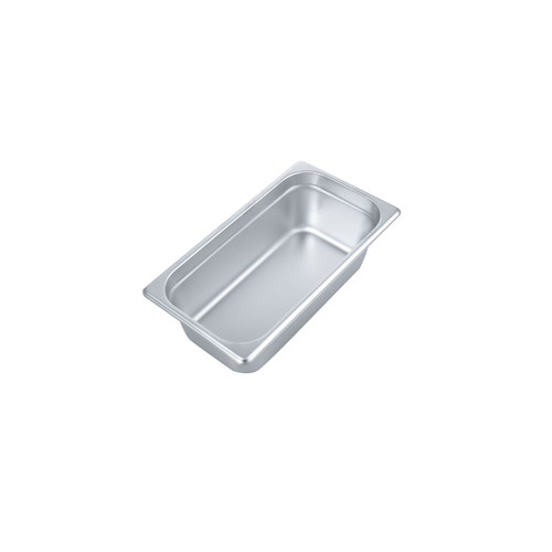 CAC China STPT-S25-4 0.33 Size 4" 25 Ga. Stainless Steel Standard Solid Steam Pan (24 Each Per Case)