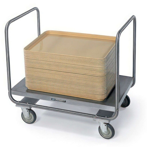 Lakeside 217 21.5" x 33.75" Stainless Steel Dual Handle Platform Truck