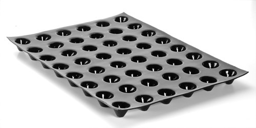 Matfer Bourgeat 336039 Flexipan Mini Cones Mold 96 Per Sheet 1/4 Oz. Cap. 1-1/4" Dia. x 3/4"H Food Grade Silicone