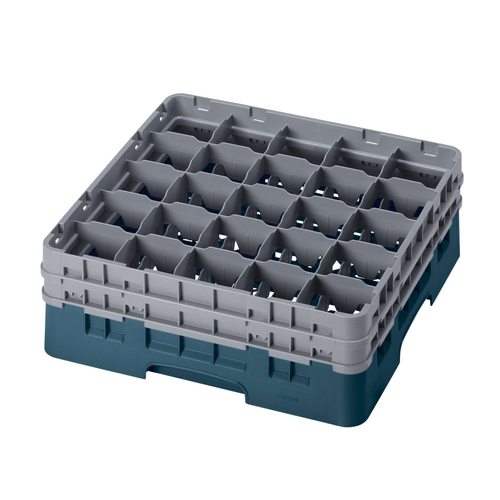 Cambro 25S534414 Camrack Glass Rack With (2) Soft Gray Extenders - 4 Cases
