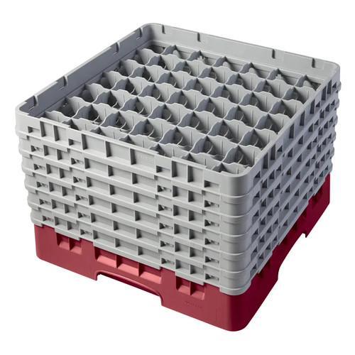 Cambro 49S1114416 Camrack Glass Rack With (6) Soft Gray Extenders - 2 Cases