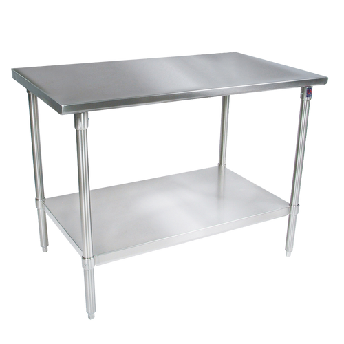 John Boos ST4-3096SSK 96"W x 30"D Stainless Steel Flat Top Work Table