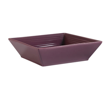 CAC China TG-B6-PLM 15 Oz. Plum Porcelain Square Tango Bowl (2 Dozen Per Case)