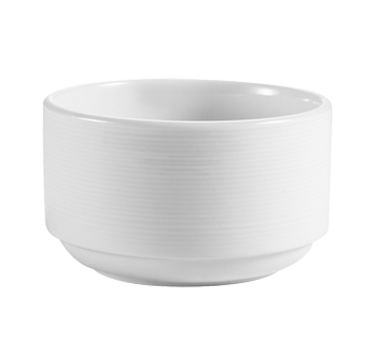 CAC China HMY-48 12 Oz. Super White Porcelain Round Harmony Bouillon Cup (3 Dozen Per Case)