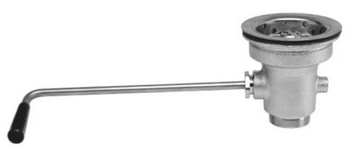 Fisher 24856 3 1/2" Industry Standard Sink Opening Stainless Steel 12 GPM Drain Rate Twist Waste Standard Valve