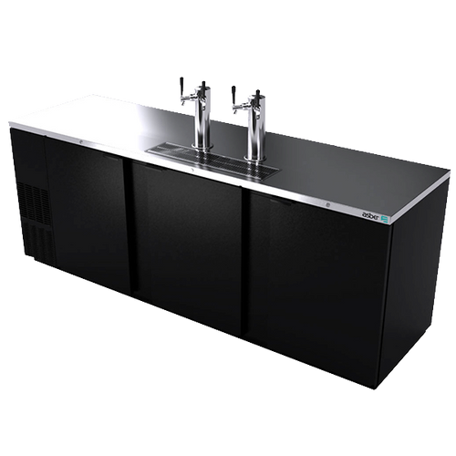 Asber ADDC-94 95.5" W Three-Section Solid Door Direct Draw Beer Cooler