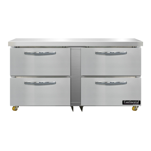 Continental Refrigerator DF60N-U-D 60"W Two-Section Designer Line Undercounter Freezer