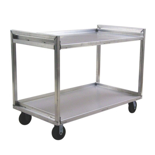 Lakeside PB2237 PrisonBilt 37.5" W Aluminum Solid 2 Shelves Correctional Utility Cart