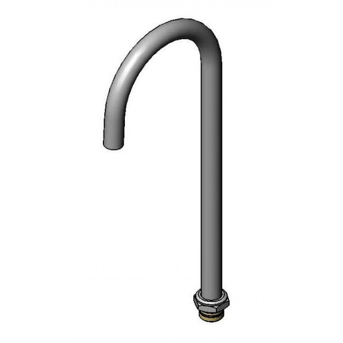 T&S Brass BF-0136-X Big-Flo Nozzle 17" x 6-1/16" 12-1/4" clearance swivel gooseneck plain tip