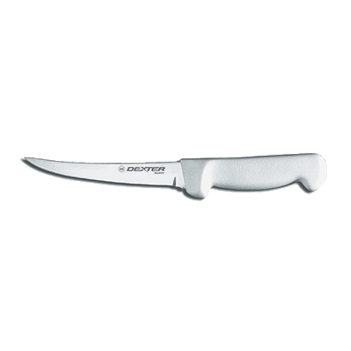 Dexter 31620 6" White Curved Basics Boning Knife with Polypropylene Handle