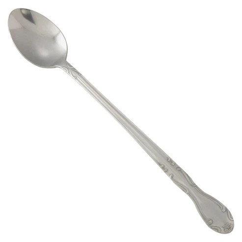 Winco 0004-02 8" 18/0 Stainless Steel Iced Tea Spoon (Contains 1 Dozen)