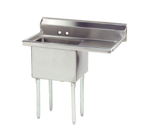 Advance Tabco FE-1-1824-24R-X 44.5" W 18 Gauge Galvanized Special Value Fabricated Sink