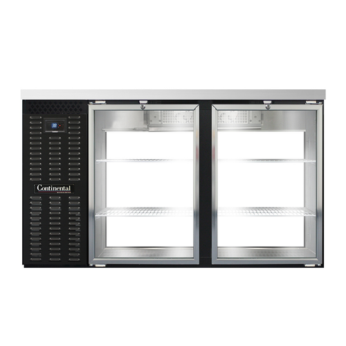 Continental Refrigerator BB59SNGDPT 59"W Glass Door Refrigerated Back Bar Cooler