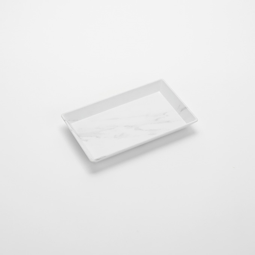 American Metalcraft MWMEL12 Plastic White Rectangular Platter