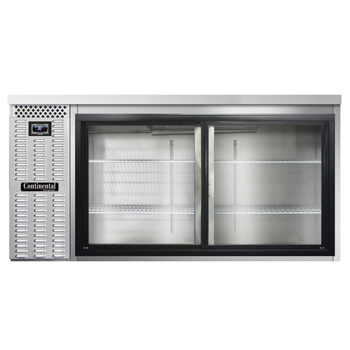 Continental Refrigerator BB69NSSSGD 69"W Glass Door Refrigerated Back Bar Cooler