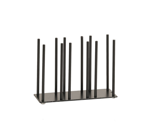 Cal-Mil 1516-2-13 Black 8-1/8"W x 3"D x 6"H Lid/Ramekin Organizer