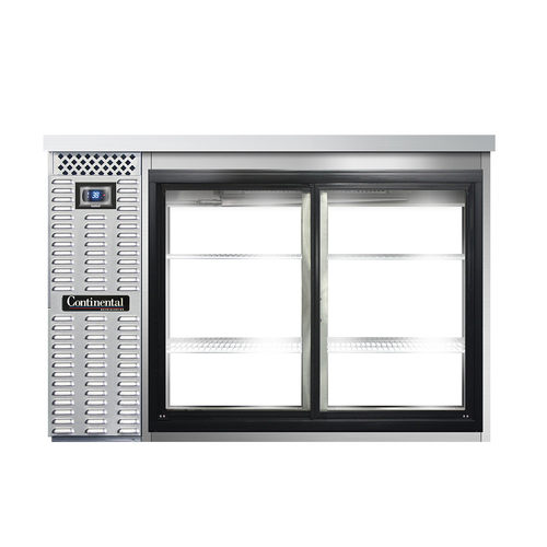 Continental Refrigerator BB50SNSSSGDPT 50"W Glass Door Refrigerated Back Bar Cooler