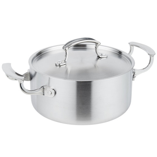 Vollrath 49410 7-7/8" Dia. Stainless Steel / Aluminum Miramar Display Cookware Casserole
