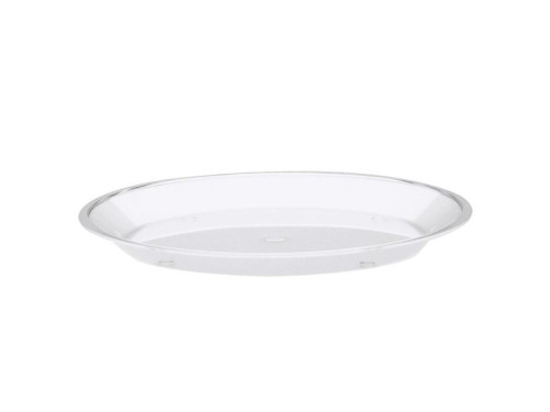 Cal-Mil 315-15-12 15" W x 1" H Clear Round Turn N Serve Shallow Tray