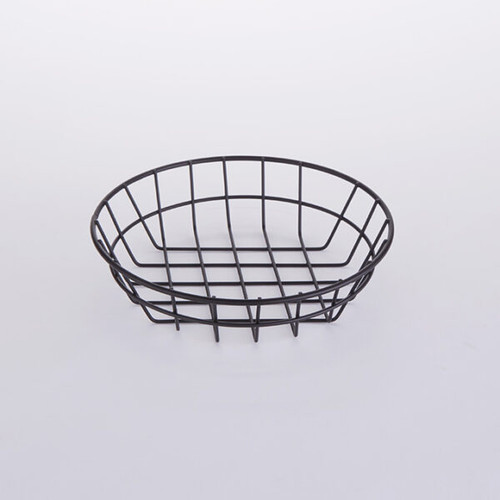 American Metalcraft WIB80 8" Metal Black Round Basket