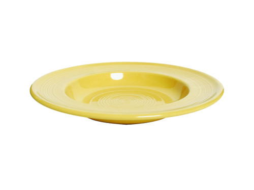 Tuxton CSD-120 12" 24-1/2 Oz. Ceramic Saffron Round Pasta Bowl (6 Each Per Case)