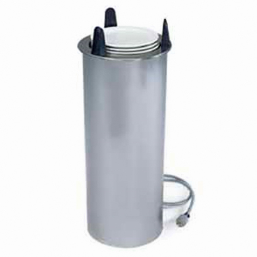 Lakeside 601225 Easy-Glide 15.88" W Stainless Steel Heated Round Dish Dispenser - 120V