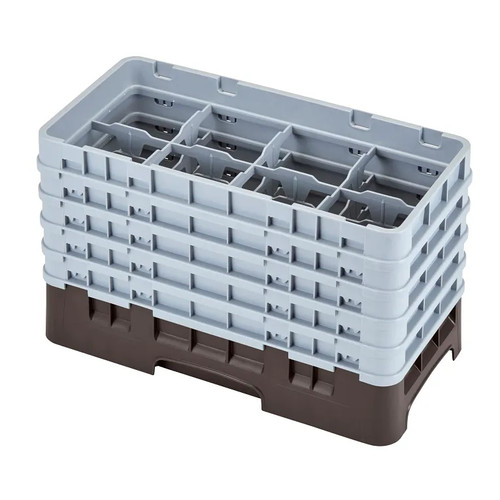 Cambro 8HS958167 Camrack Glass Rack With (5) Soft Gray Extenders - 2 Cases