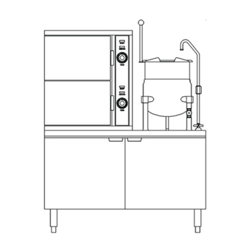 Crown SCX-2-6-6 3 Pan Convection Steamer/Kettle
