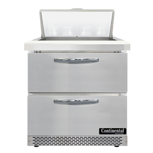 Continental Refrigerator SW32N8-FB-D 32" W One-Section Two Drawer Sandwich Unit