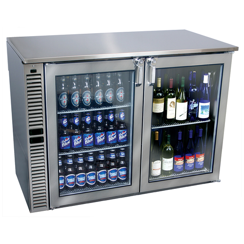 Glastender C2SB44 44"W Two-Section Solid Door Cooler