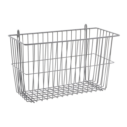 Metro H212K4 Smartwall Storage Basket 17-3/8" x 7-1/2" x 10" Metroseal Gray Epoxy-Coated Corrosion-Resistant Finish