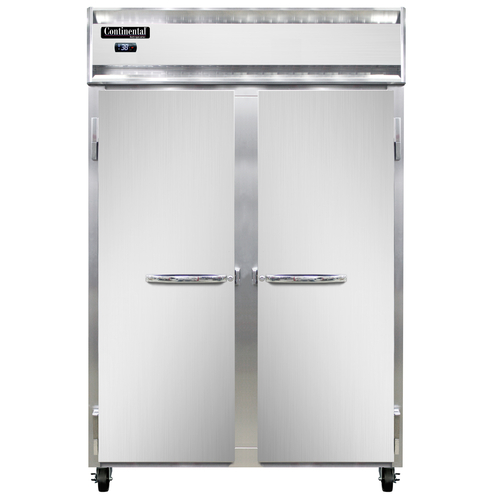 Continental Refrigerator 2RN 52" W Two-Section Solid Door Reach-In Refrigerator