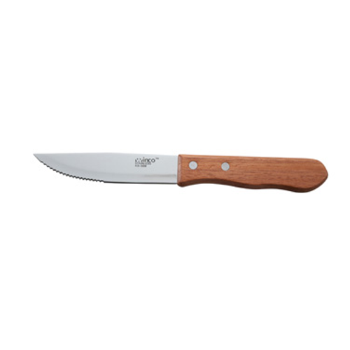 Winco KB-30W 10" Jumbo Steak Knife with Oak Wood Handle (Contains 1 Dozen)