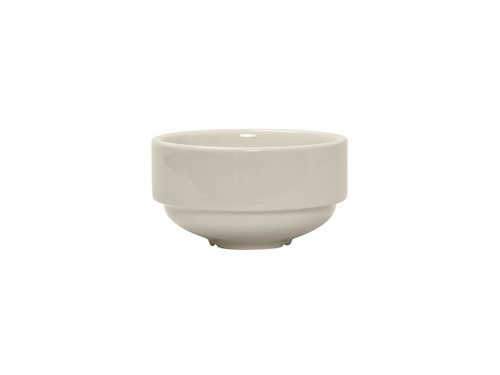 Tuxton BEB-100 4-1/4" 10 Oz. Ceramic American White/Eggshell Round Soup Cup (2 Dozen Per Case)