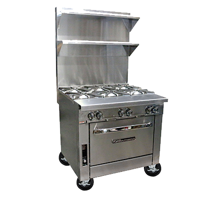 Southbend P36A-BBB 36" Natural Gas Platinum Heavy Duty Range - 255,000 BTU