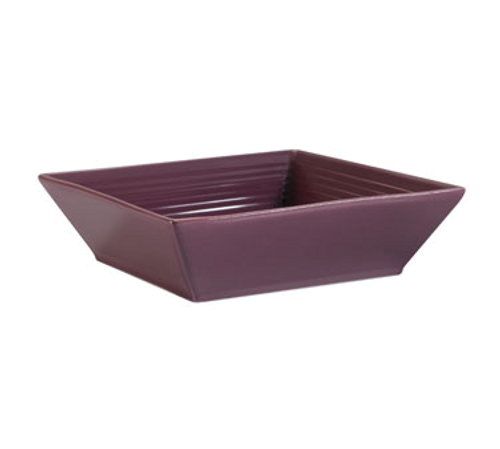 CAC China TG-B8-PLM 42 Oz. Plum Porcelain Square Tango Bowl (2 Dozen Per Case)