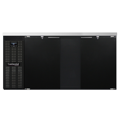 Continental Refrigerator BB69N 69"W Solid Door Refrigerated Back Bar Cooler