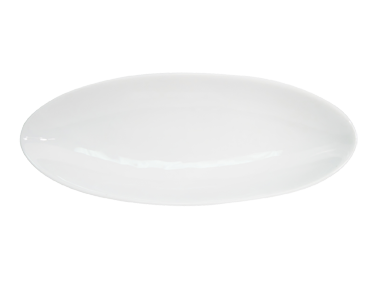 CAC China RCN-B416 32 Oz. Super White Porcelain Oval Accessories Gondola Bowl (1 Dozen)