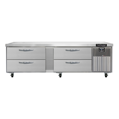 Continental Refrigerator D84GN 84"W Four Drawer Refrigerator Griddle Stand